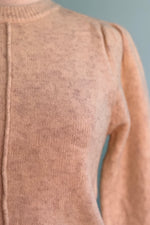 Puff Long Sleeve Pullover Sweater in Ivory