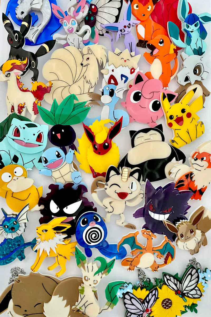 Pokémon Brooch Collection by Daisy Jean Florals