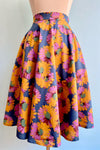 Mustard Large Floral Full Skirt by Tulip B.