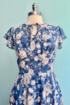 Floral Eyelet Chiffon Flutter Sleeve Dress by Voodoo Vixen