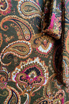 Olive Paisley Floral Wrap Dress