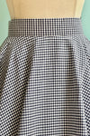 Navy Gingham Circle Skirt by Heart of Haute