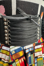Corset Belt in Black & Silver