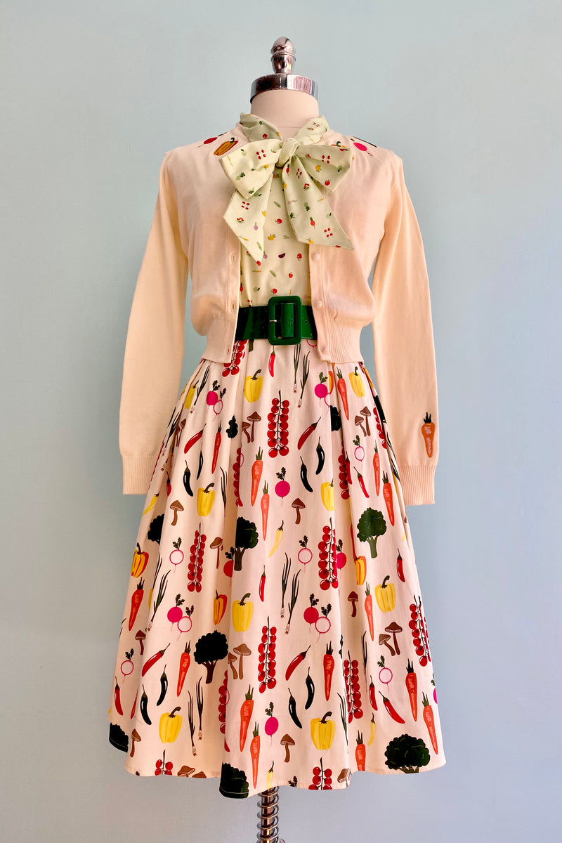 Veggie and Worms Bow Top by Retrolicious