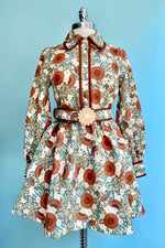 Cream Floral and Butterfly Dakota Dress by Katakomb