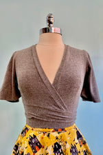 Charcoal Cashmere Flutter Sweet Sweater by Heart of Haute