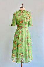 Final Sale Mint Adelina Flutter Sleeve Dress by Hell Bunny