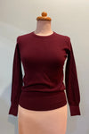 Burgundy Long Sleeve Knit Sweater