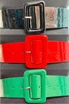Sally Patent Leather Belt by Collectif in Multiple Colors!