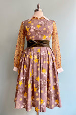 Harvest Golden Floral Lily Dress by Miss Lulo