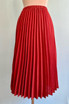 Rust Pleated Midi Skirt
