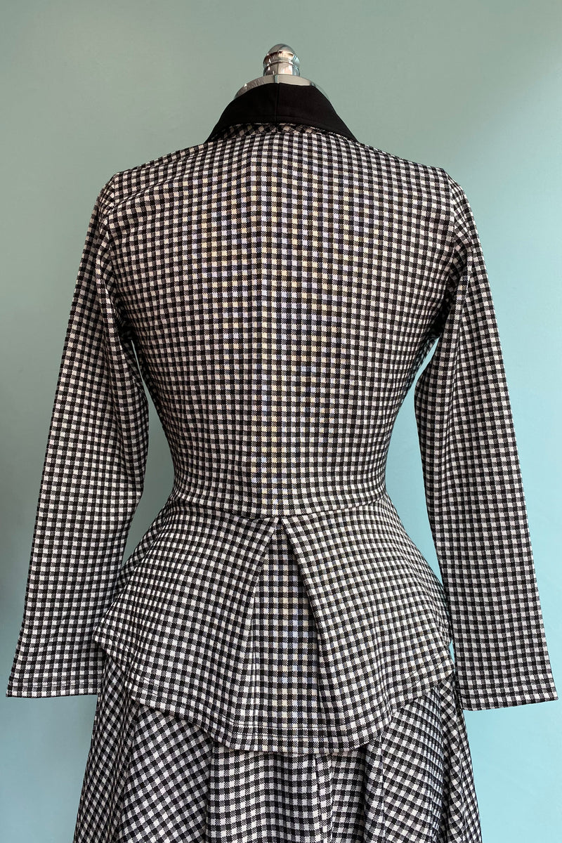 Gingham Black and White Diva Jacket by Heart of Haute
