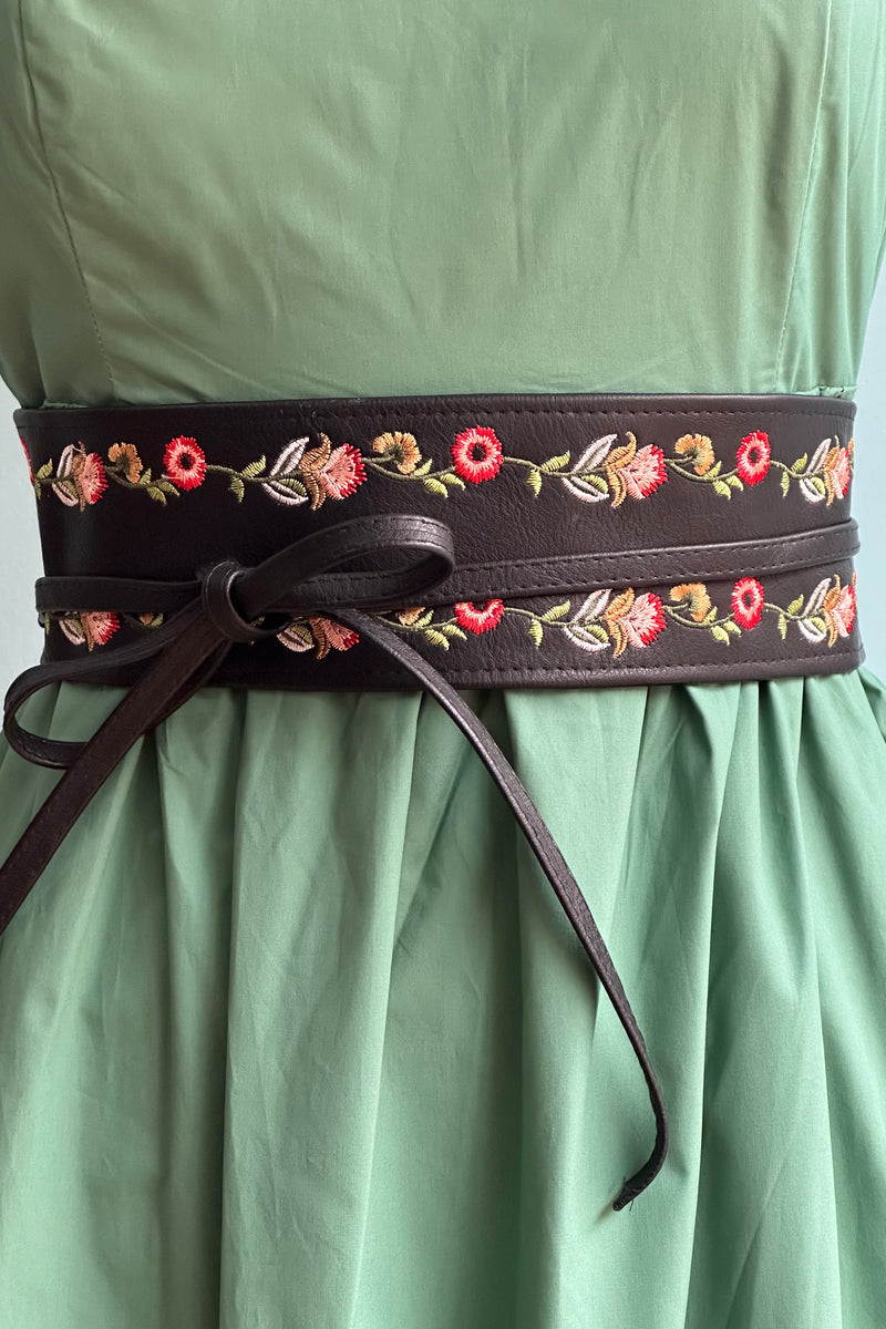 Embroidered Wrap Belt in Multiple Colors
