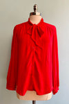 Red Bow Top Button Down by Tulip B.