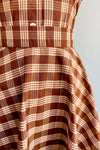 Chocolate Plaid Circle Skirt by Heart of Haute