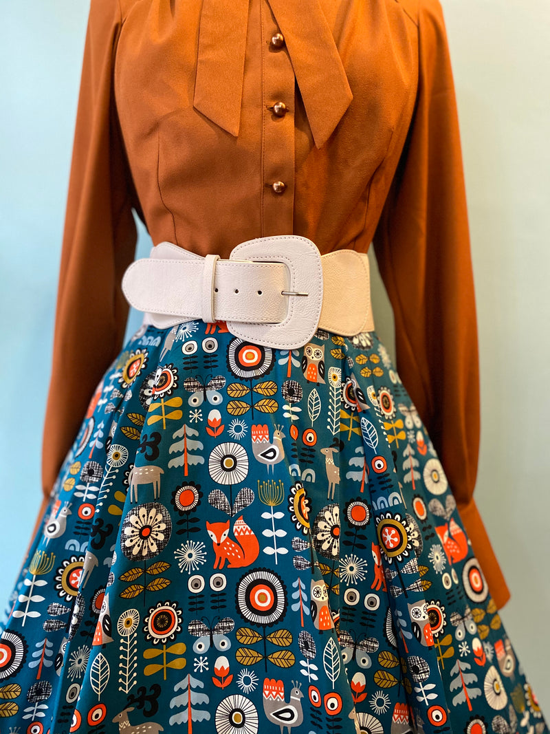 Woodland Fox Full Skirt by Eva Rose