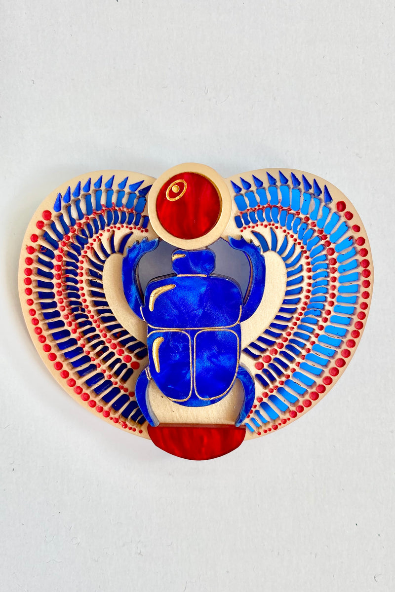 Sacred Scarab Brooch by Daisy Jean Florals