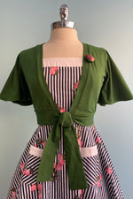 Pink Lemons and Navy Stripe Dress by Orchid Bloom
