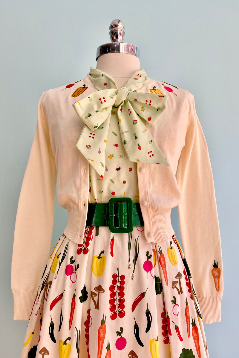 Veggie and Worms Bow Top by Retrolicious