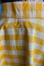 Mustard Plaid Circle Skirt by Heart of Haute