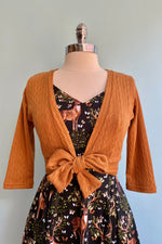 Caramel Cableknit Sweet Sweater by Heart of Haute