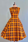 Mustard Plaid Swing Dress by Orchid Bloom