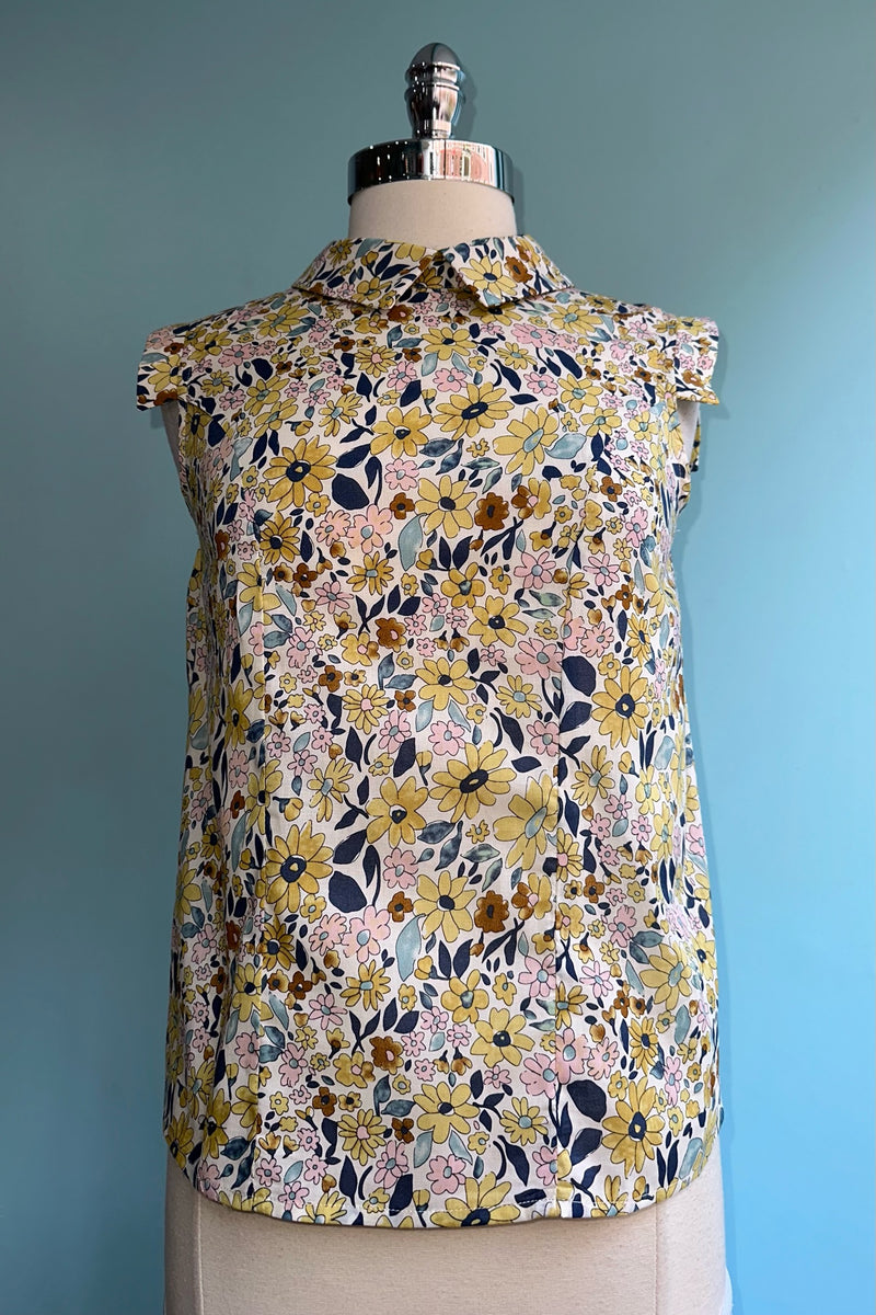 Floral Print Cap Sleeve Top by Tulip B.