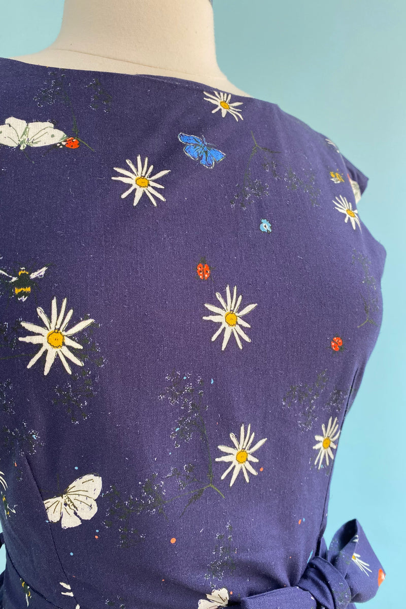 Navy Cornfield Beatrice Dress by Palava