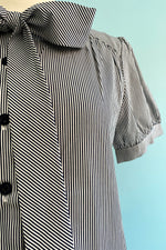Navy and White Pinstripe Top by Tulip B.