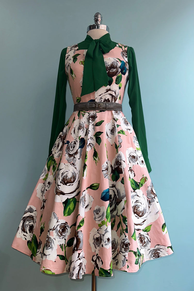 Pink Rose Print Dress by Orchid Bloom