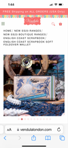 English Coast Scrapbook Soft Foldover Wallet by Vendula