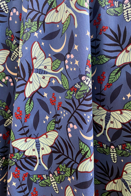 Green Nocturnal Moth Full Skirt by Eva Rose