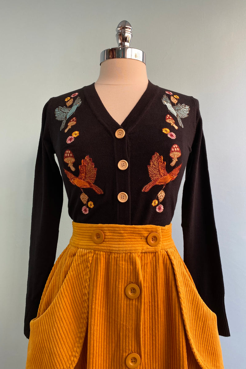 Black Ginny Woodland Cardigan by Voodoo Vixen