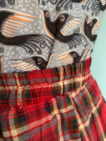 Red Plaid Full Skirt by Tulip B.