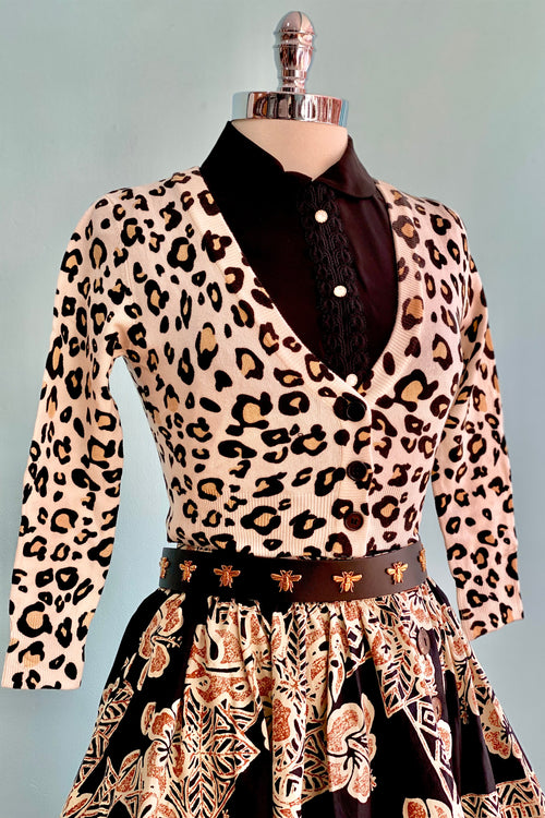 Leopard Perfect Cropped Cardigan