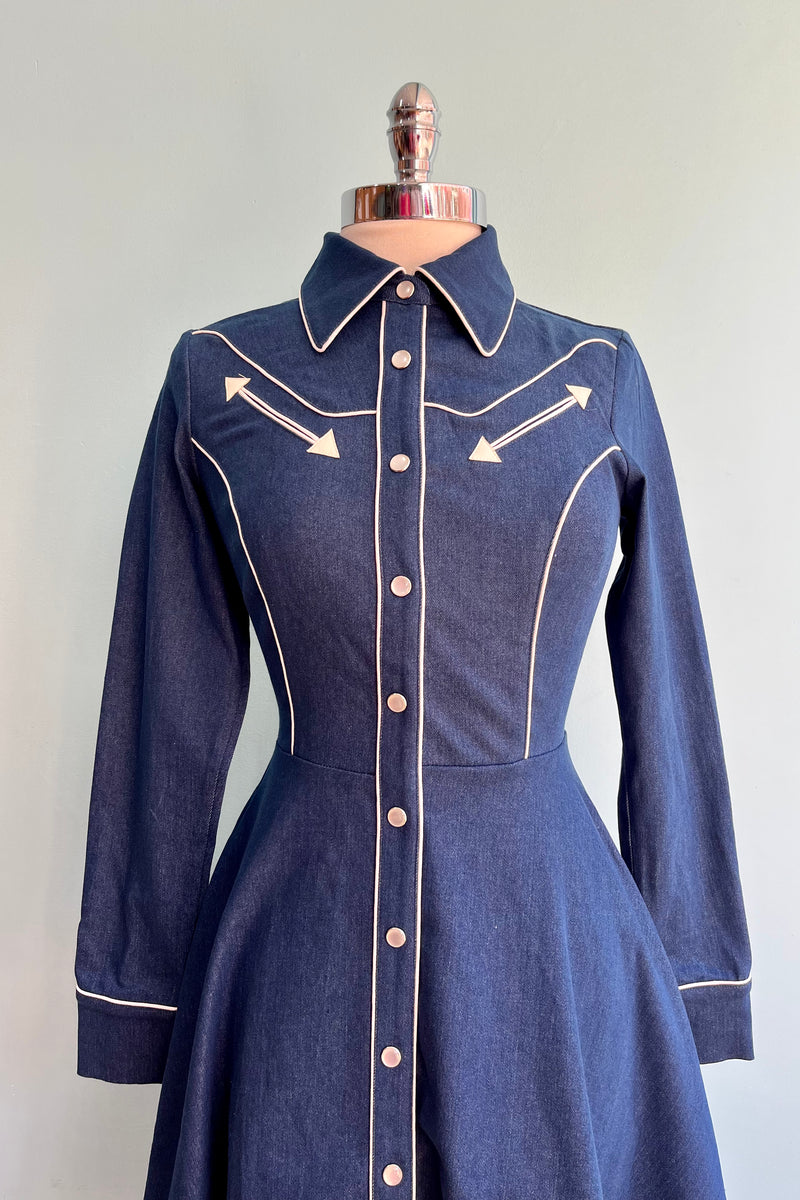 Denim Western Shirt Dress