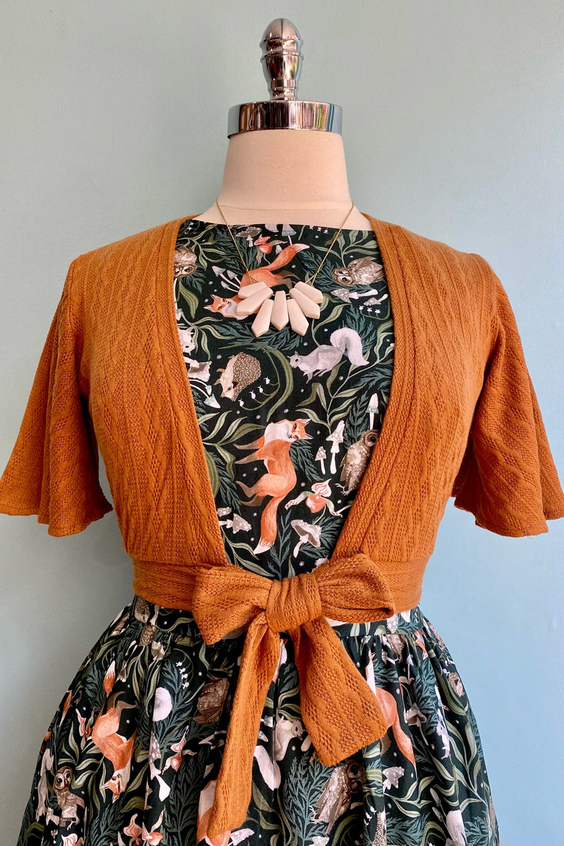 Caramel Cableknit Flutter Sweet Sweater by Heart of Haute