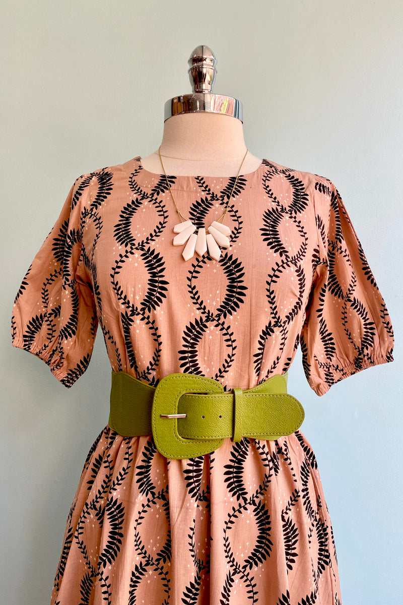Blush Vine Twist Sydney Midi Dress by Mata Traders