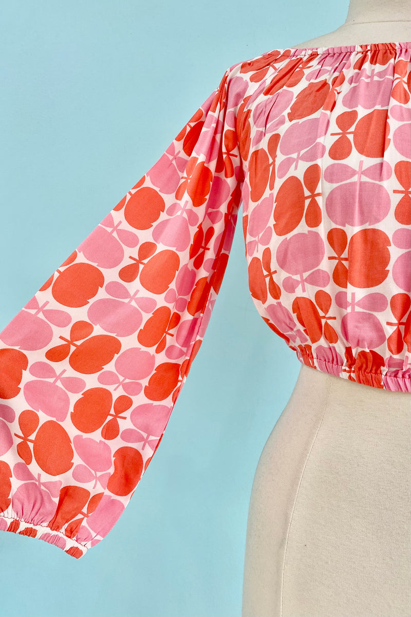 Geometric Floral Cropped Top by Compania Fantastica