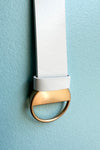 Gold Buckle Pull Through Belt in Multiple Colors