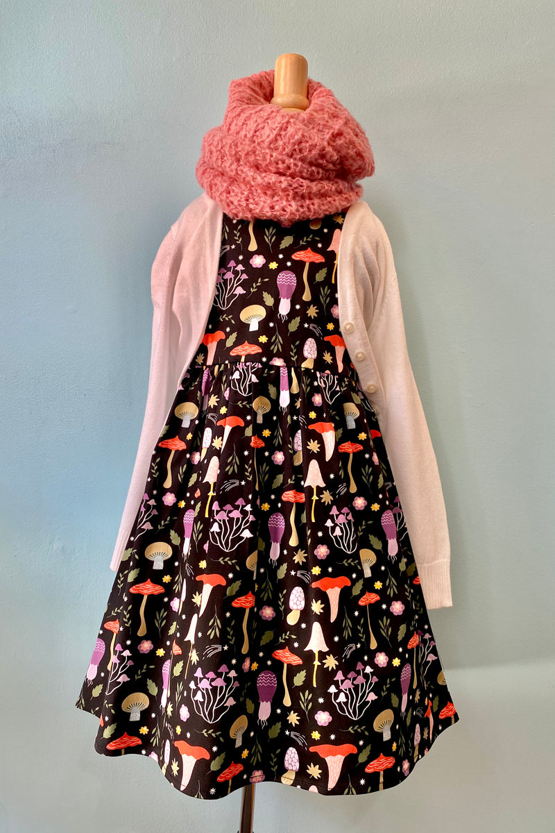 Eva Rose Clothing Iris Mushroom 50's Swing Dress Black –