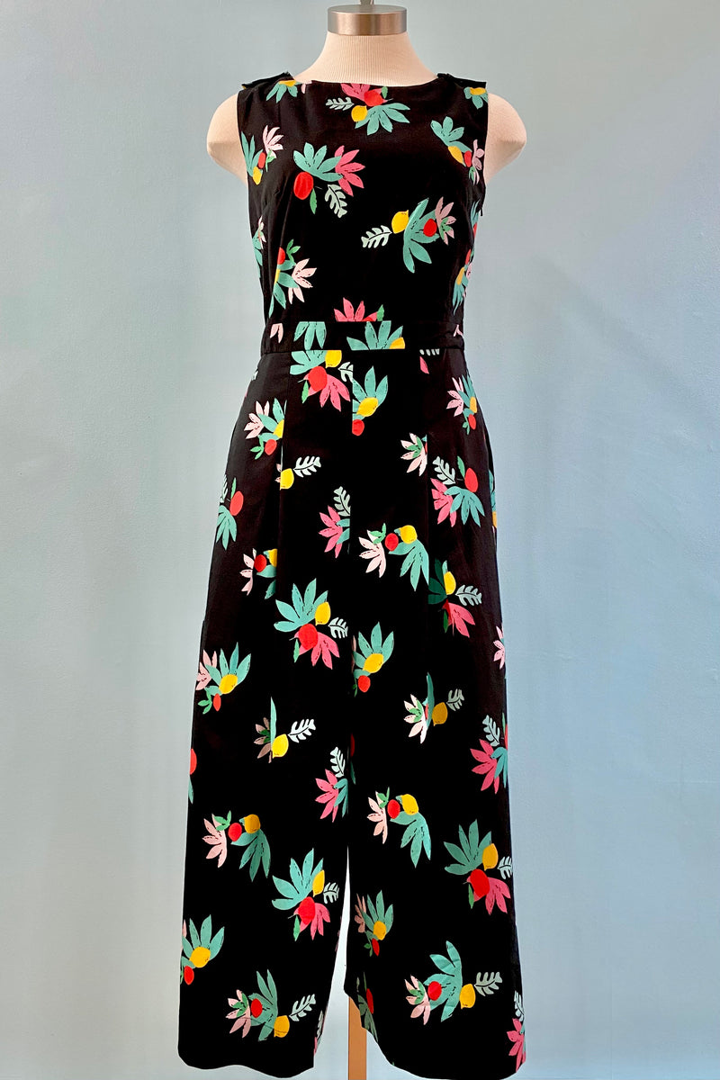 Final Sale Simone Jumpsuit in Black Summer Fruits by Emily and Fin