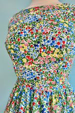 70's Micro Floral Midi Dress by Retrolicious