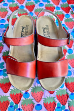 Red Debbie Wedge Sandals by Chelsea Crew