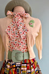 Conversation Hearts Estelle Tie-Neck Blouse by Heart of Haute