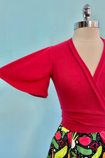 Red Cashmere Flutter Sweet Sweater by Heart of Haute