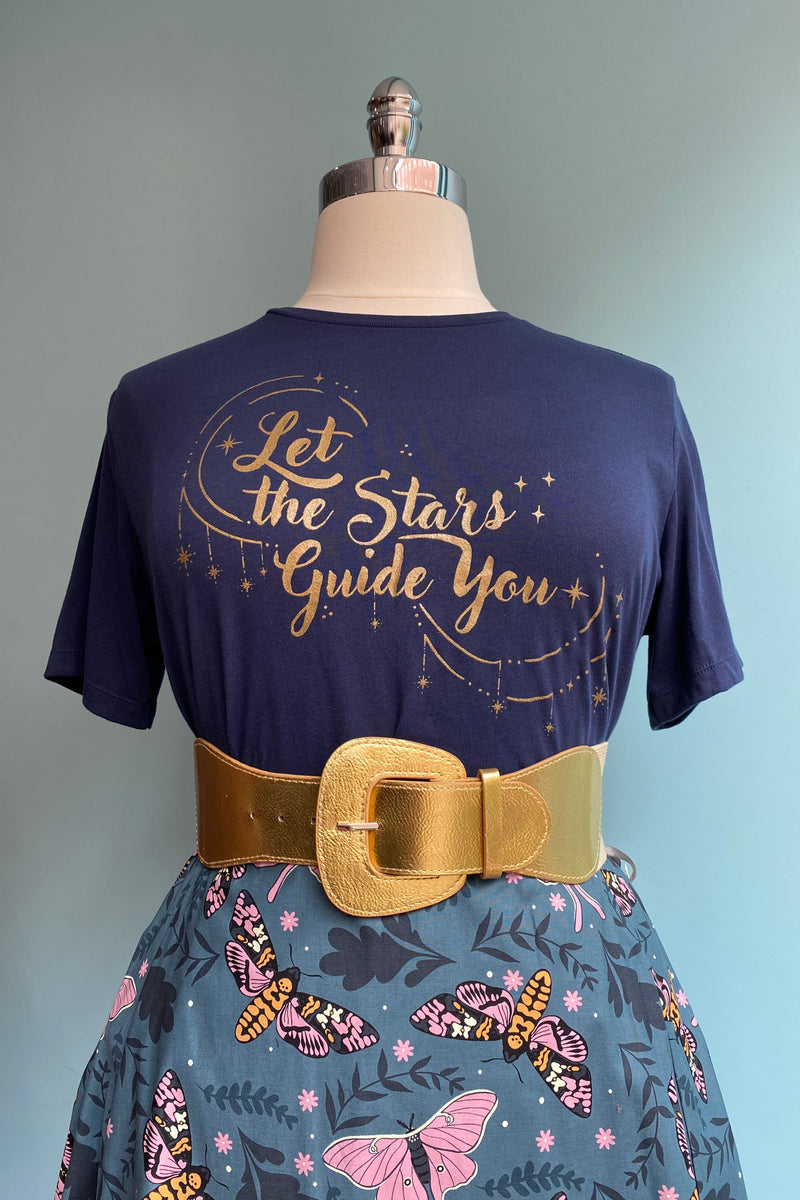 Let the Stars Guide You T-Shirt in Navy by Rocketship Dreams