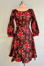 Romance Black Floral Jenni Dress by Heart of Haute
