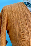 Caramel Cableknit Flutter Sweet Sweater by Heart of Haute