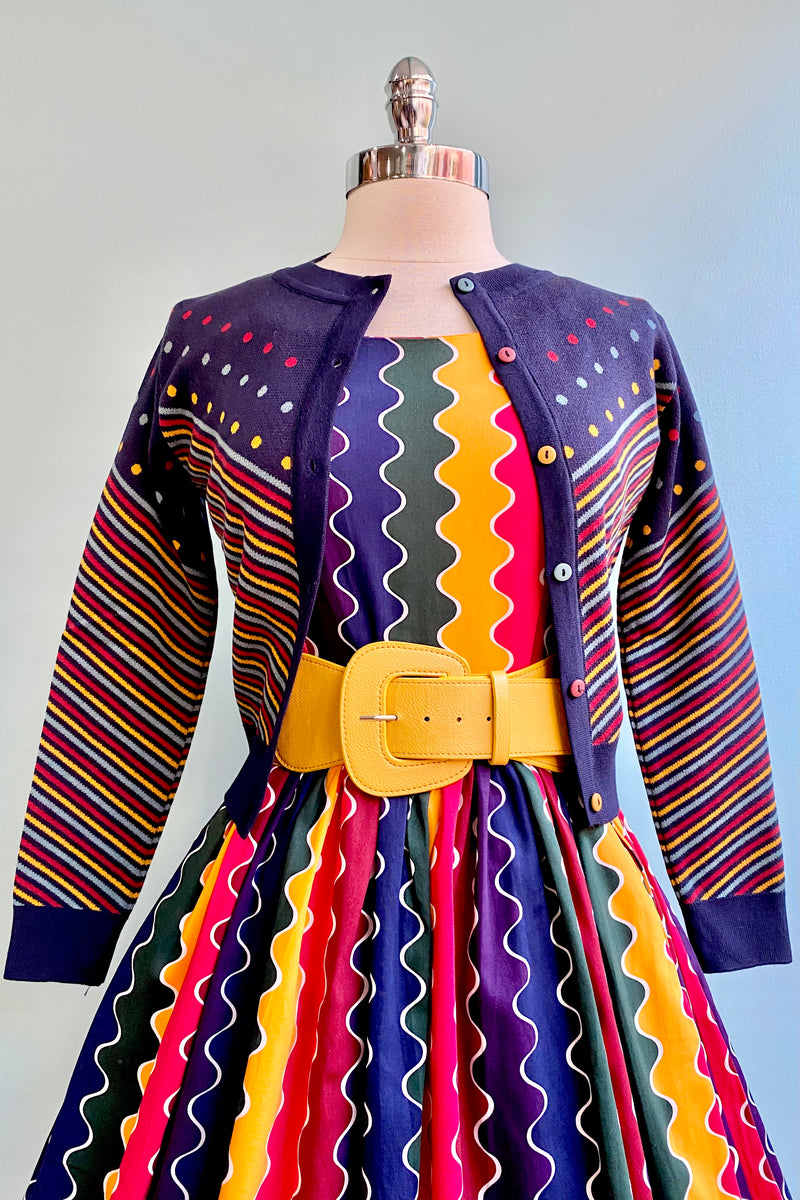 Final Sale Rainbow Wave Amber-Lea Dress by Collectif
